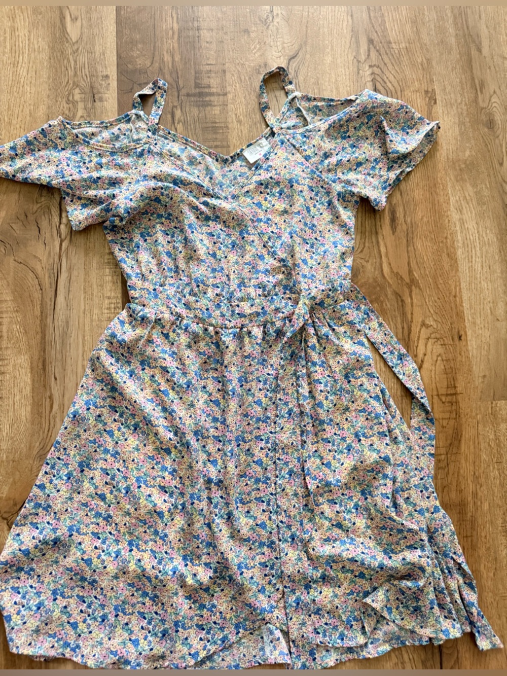 Sienna Sky Floral Mini Dress in Blue, Pink, Yellow